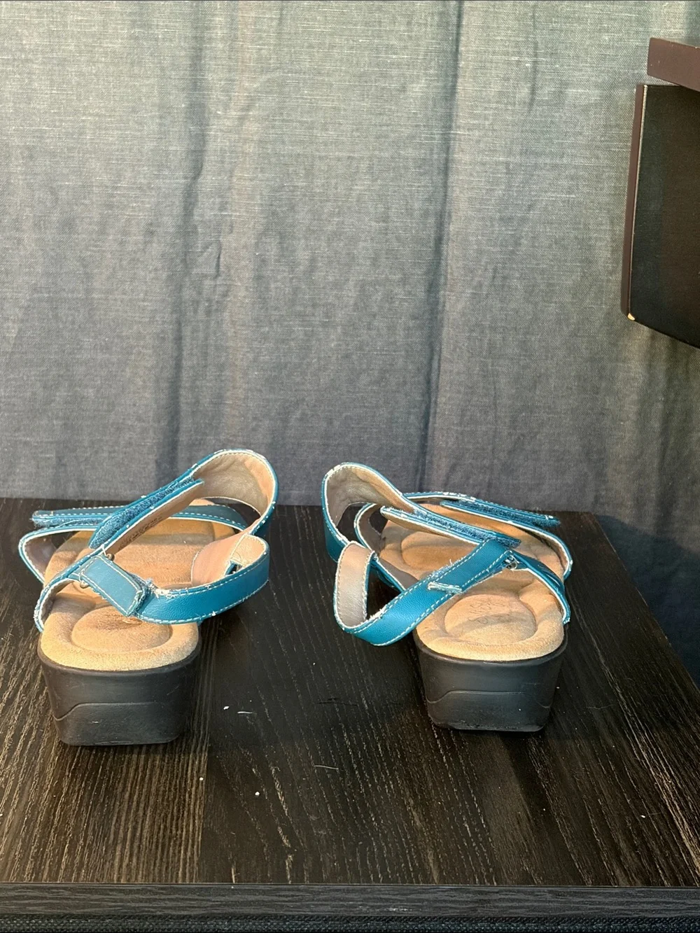 Women’s Blue Adjustable Strap Comfort Sandals
